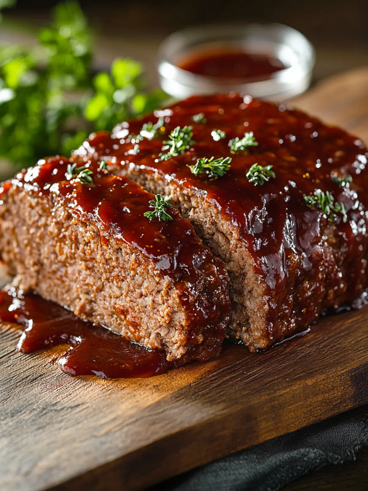 Smoked Meatloaf with Sweet BBQ Glaze
