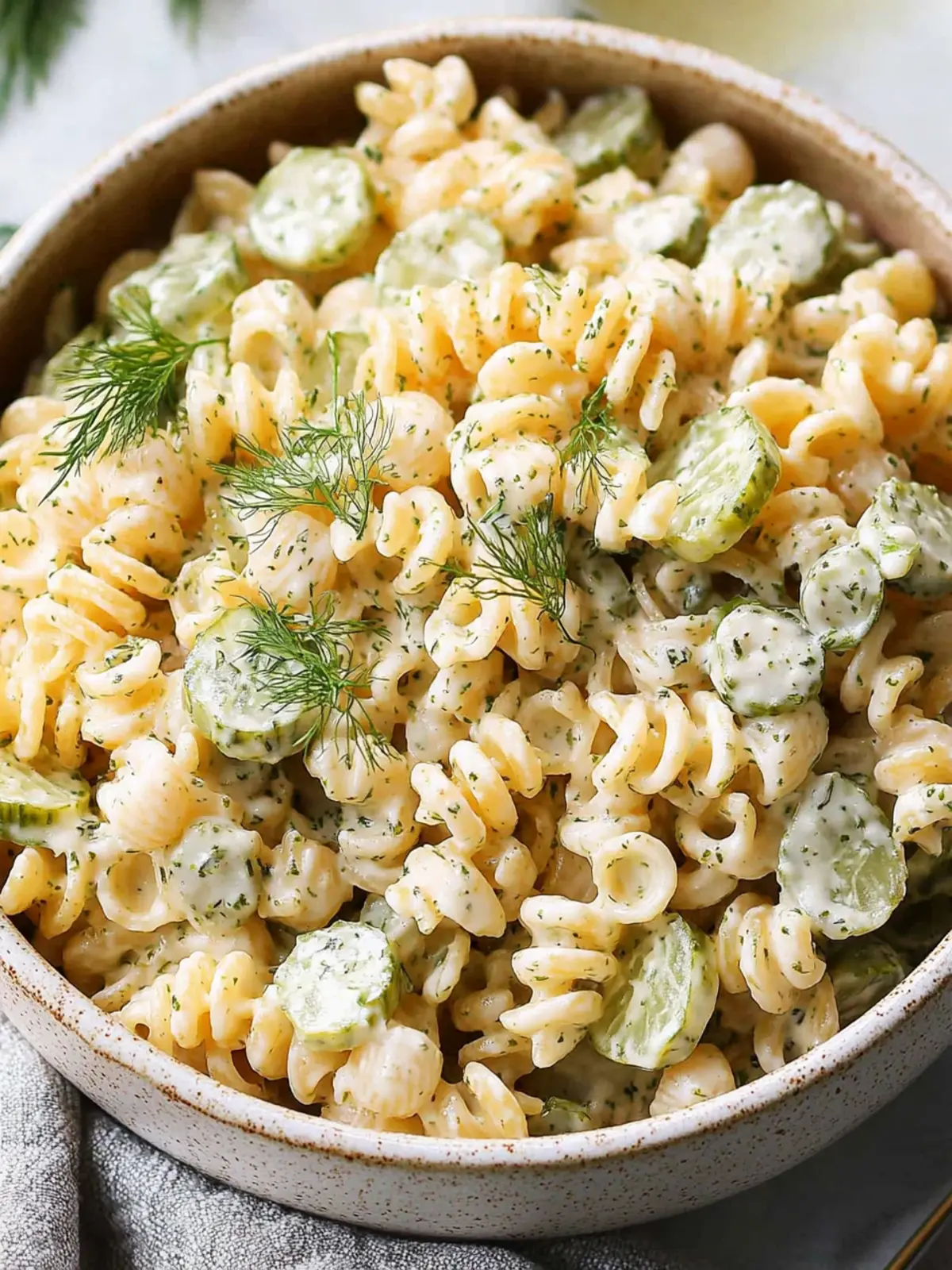 Dill Pickle Pasta Salad