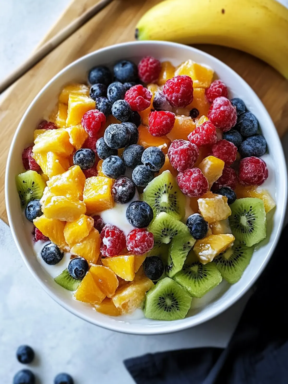 Easy Breakfast Fruit Salad with Honey Yogurt Dressing Delight
