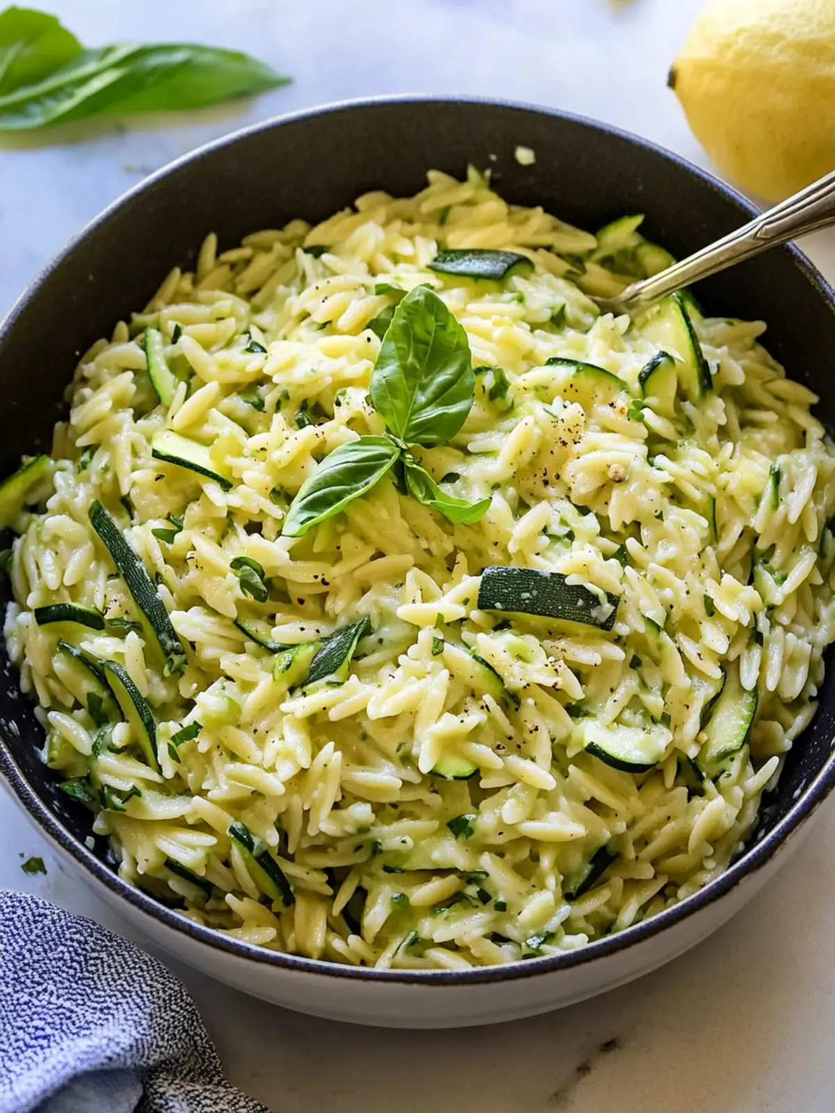 Lemon Orzo With Zucchini - A Quick, Creamy Delight 4 Lemon Orzo With Zucchini