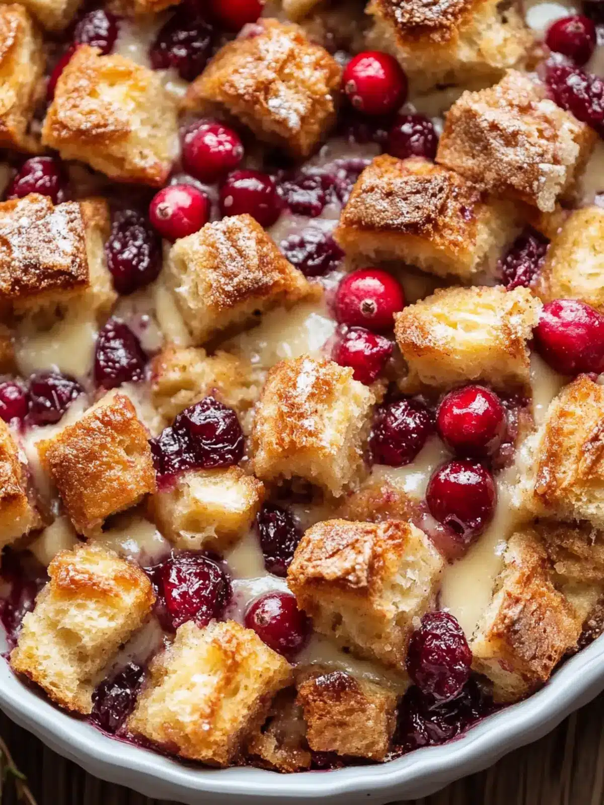 Savor the Season with Cranberry Bread Pudding Delight 5 Cranberry Bread Pudding