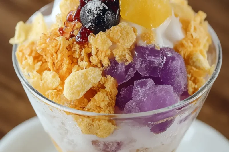 Filipino Halo-Halo (Mixed Shaved Ice Dessert)