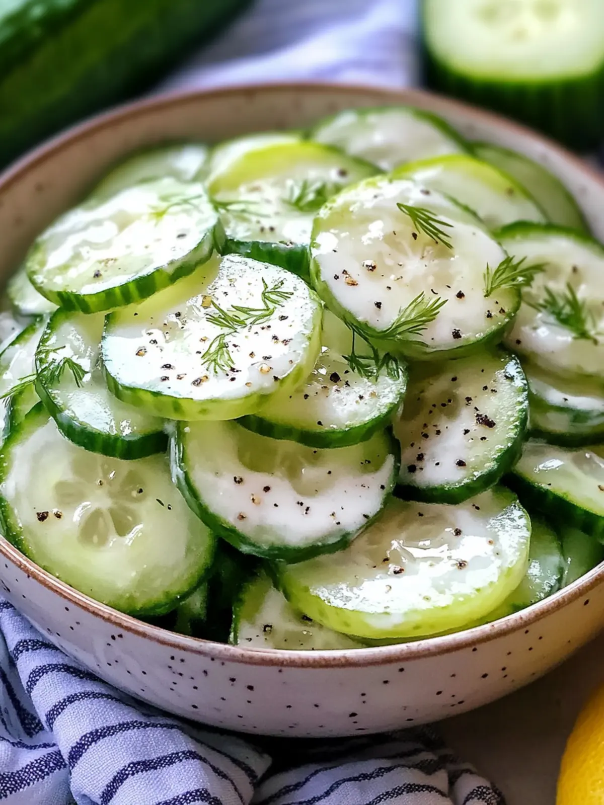 Easy Creamy Cucumber Salad That Brightens Your Summer Meals