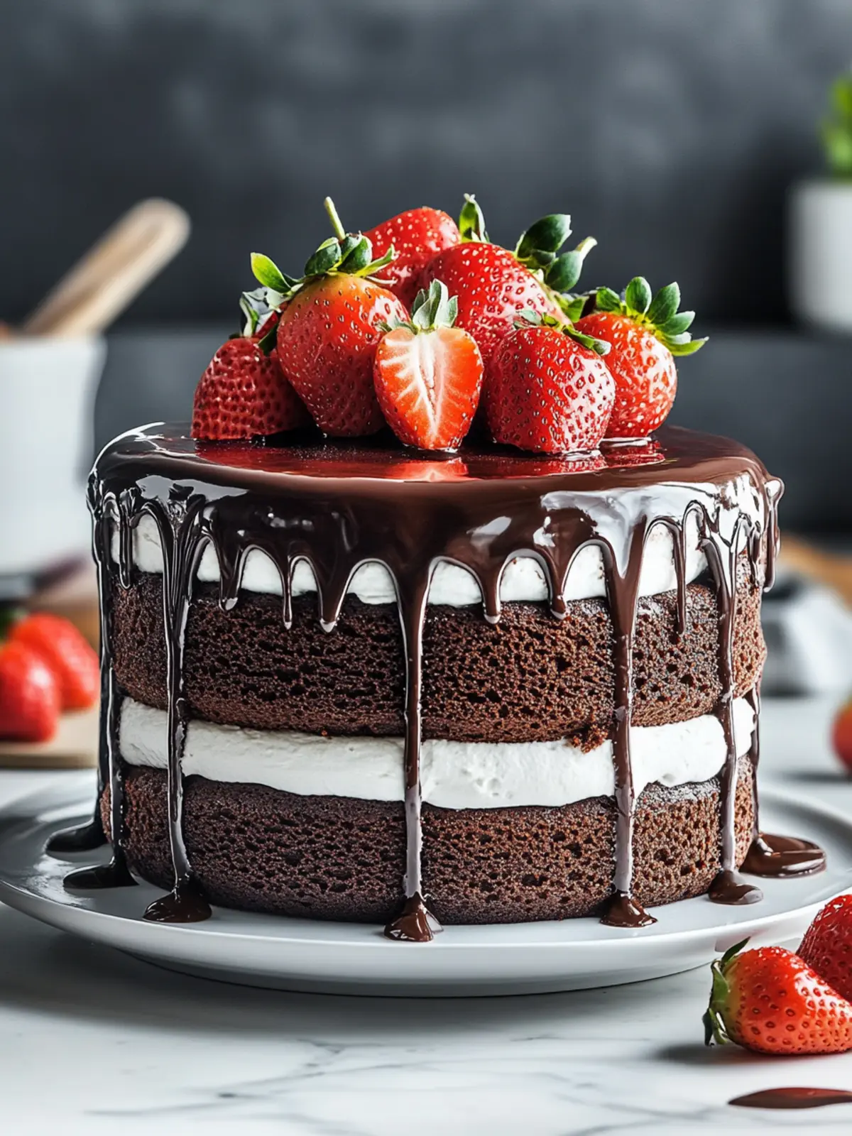 Chocolate Strawberry Cake