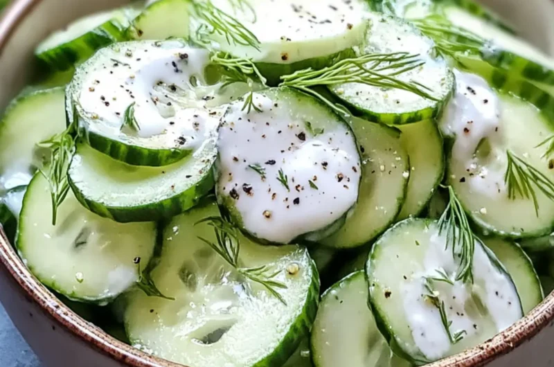 Easy Creamy Cucumber Salad That Brightens Your Summer Meals