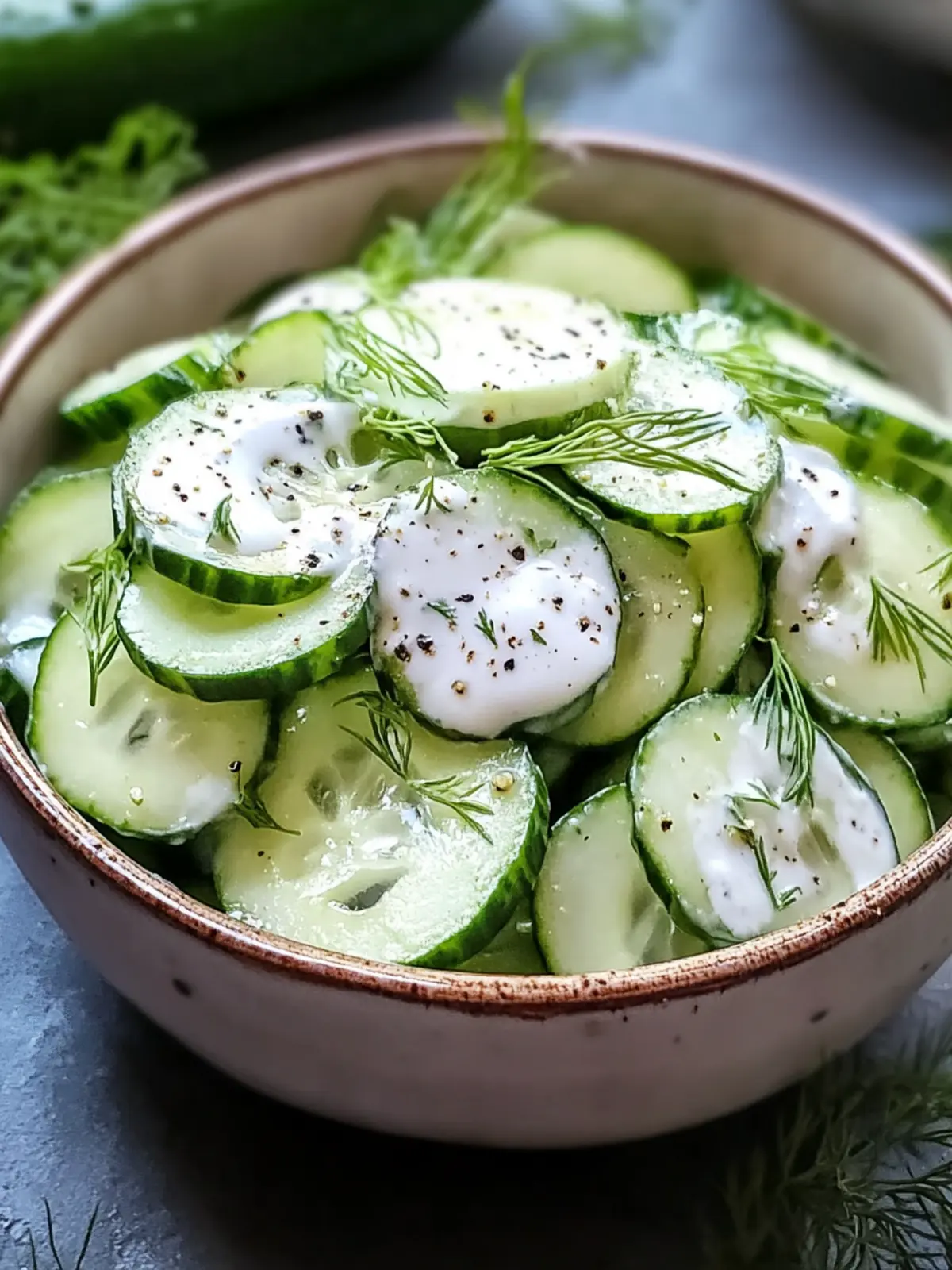 Easy Creamy Cucumber Salad That Brightens Your Summer Meals