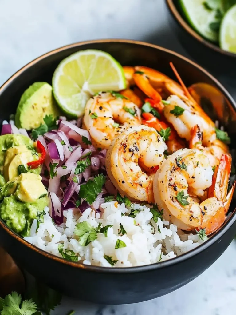 Delicious Shrimp Bowl with Cilantro Lime Rice You'll Love 4 Shrimp Bowl with Cilantro Lime Rice