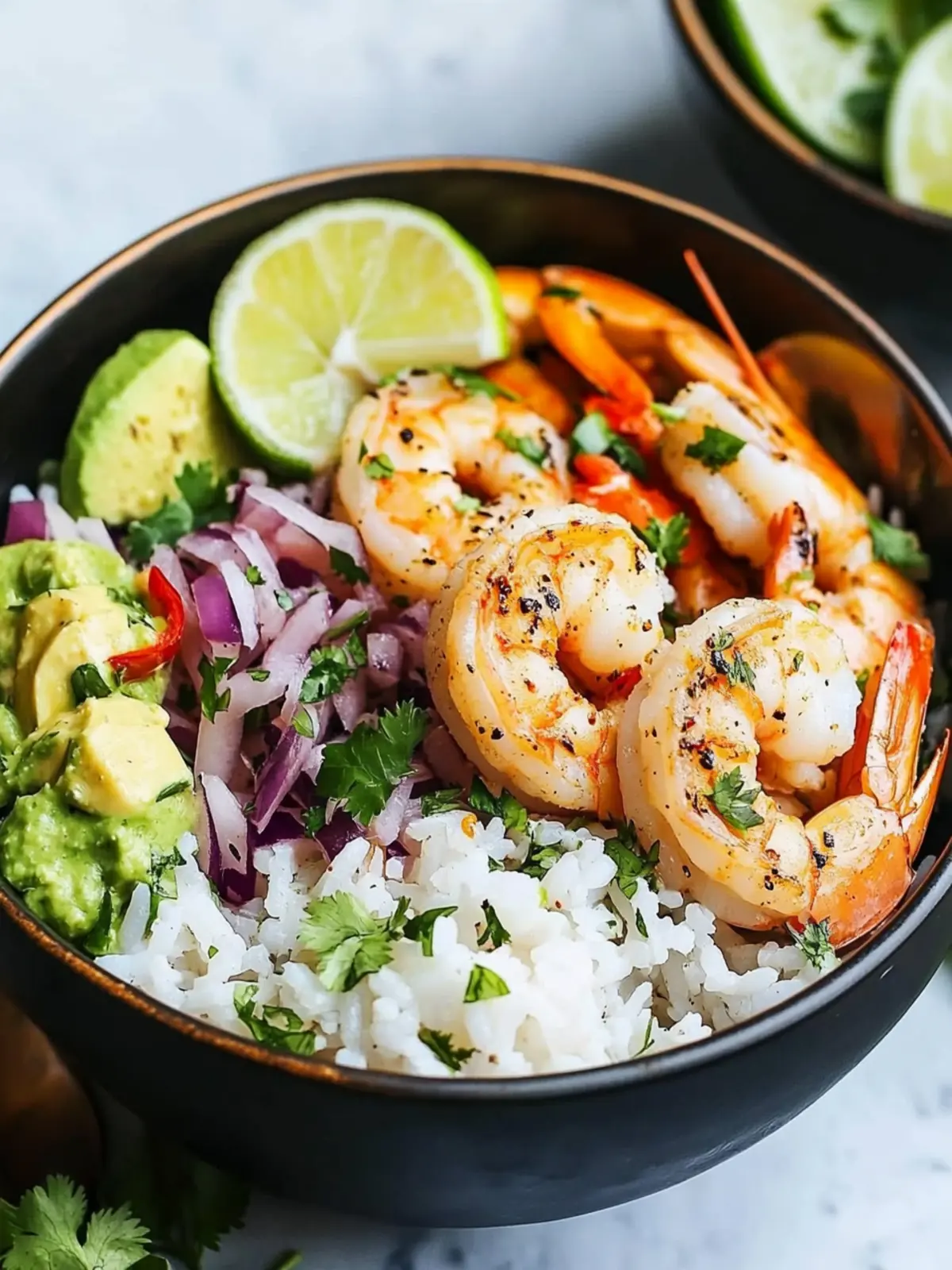 Delicious Shrimp Bowl with Cilantro Lime Rice You'll Love 4 Shrimp Bowl with Cilantro Lime Rice