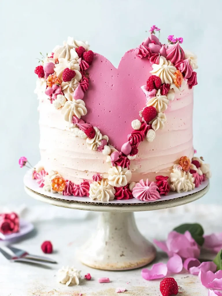 Cascading Heart Cake: A Showstopper for Your Special Moments 2 Cascading Heart Cake