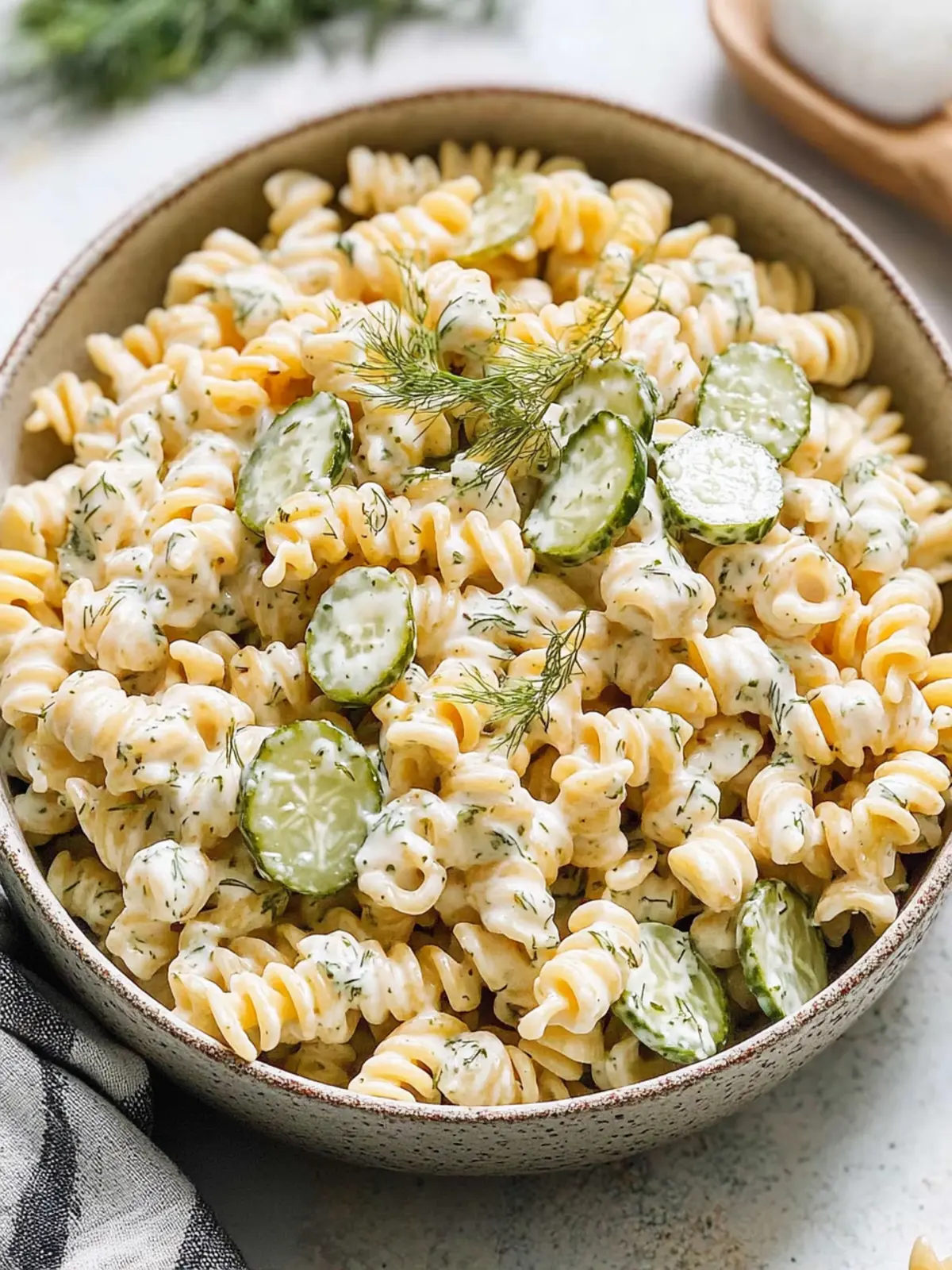 Dill Pickle Pasta Salad