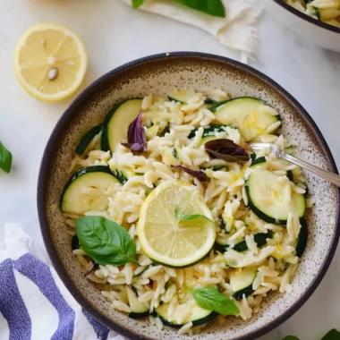 Zucchini Lemon Orzo