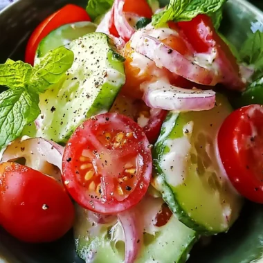 Fresh and Flavorful Creamy Cucumber and Tomato Salad Delight 9 Creamy Cucumber and Tomato Salad