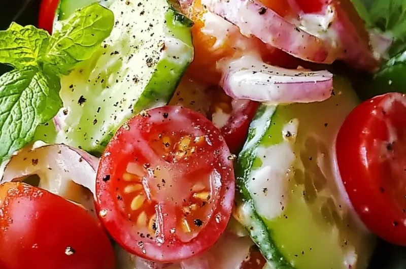 Creamy Cucumber and Tomato Salad