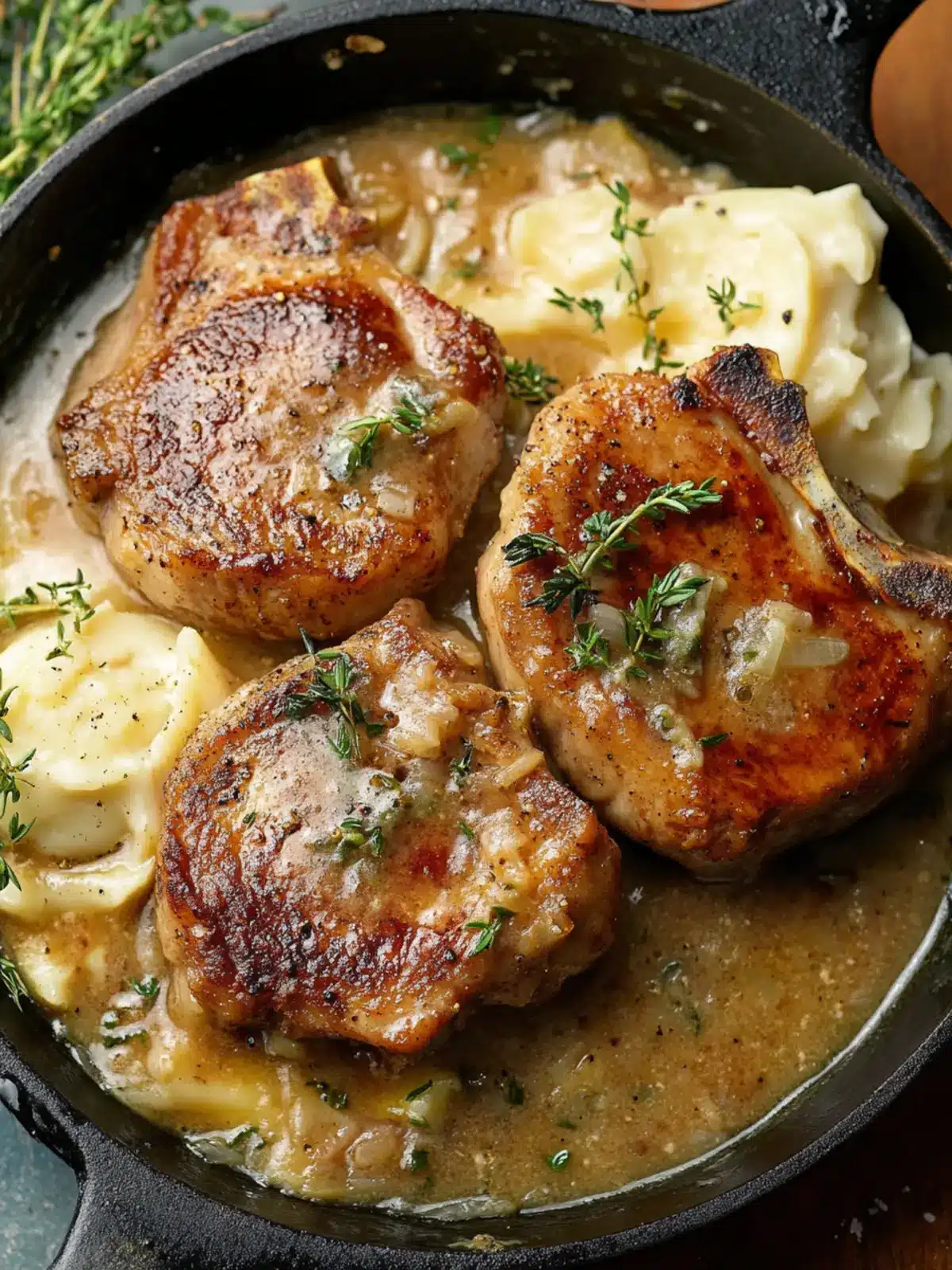 Savory Smothered Pork Chops in Creamy Onion Gravy Delight 3 Smothered Pork Chops