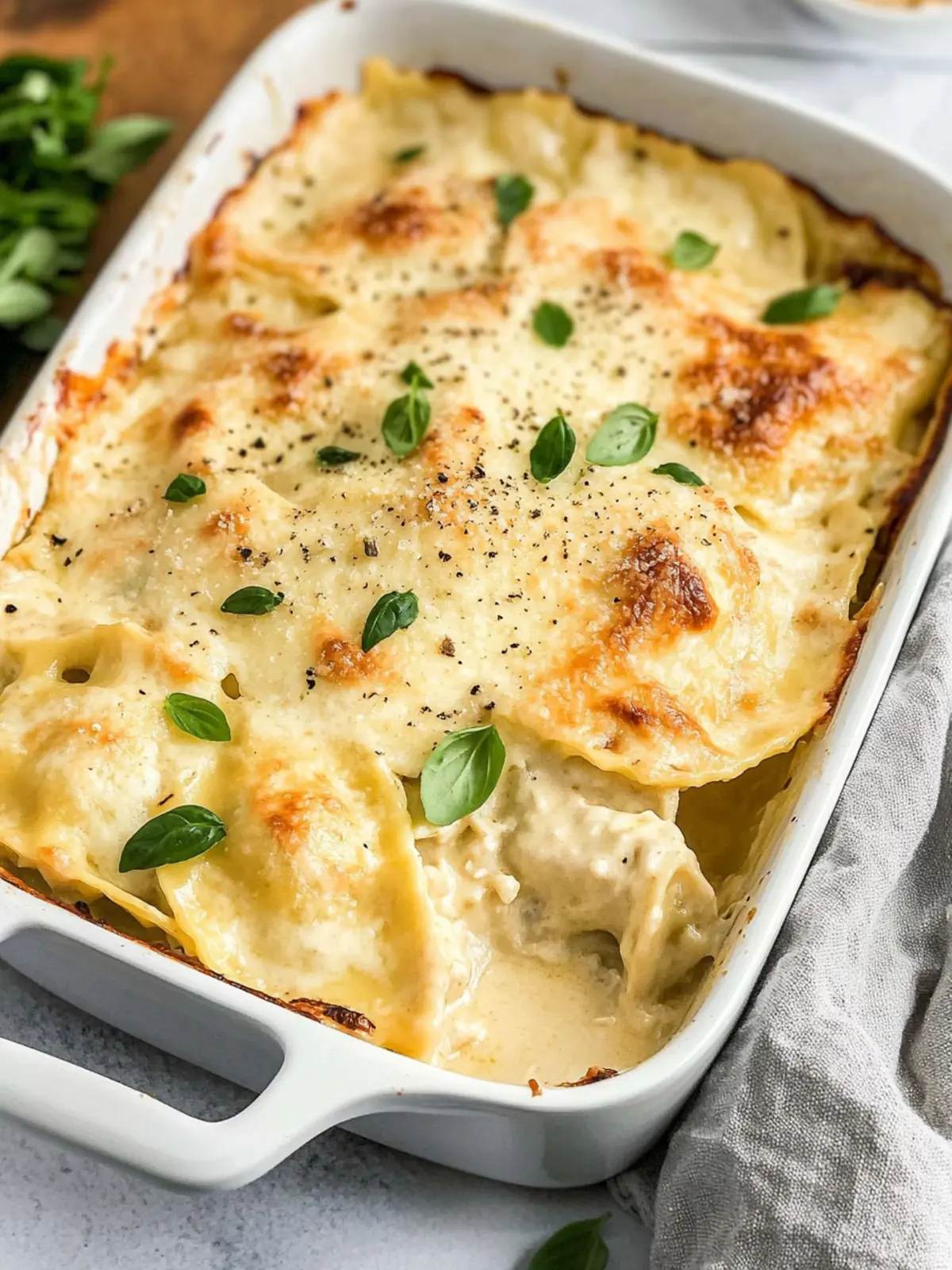 Creamy Chicken Alfredo Baked Ravioli in Just 30 Minutes 2 Chicken Alfredo Baked Ravioli
