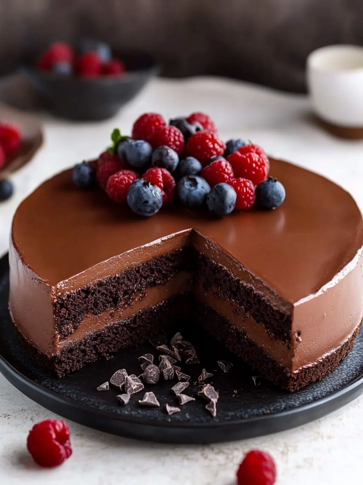 Easy Chocolate Mousse Cake