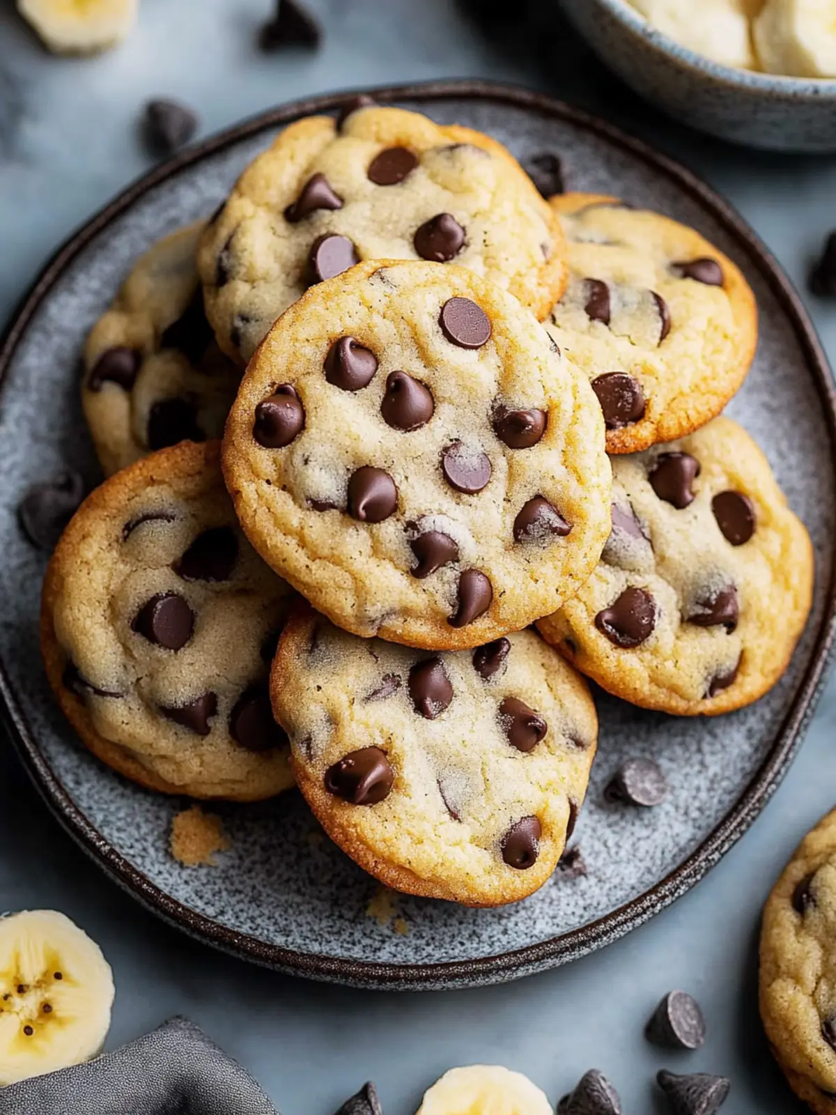 Soft Banana Chocolate Chip Cookies Perfect for Cozy Snacking 5 Banana Chocolate Chip Cookies