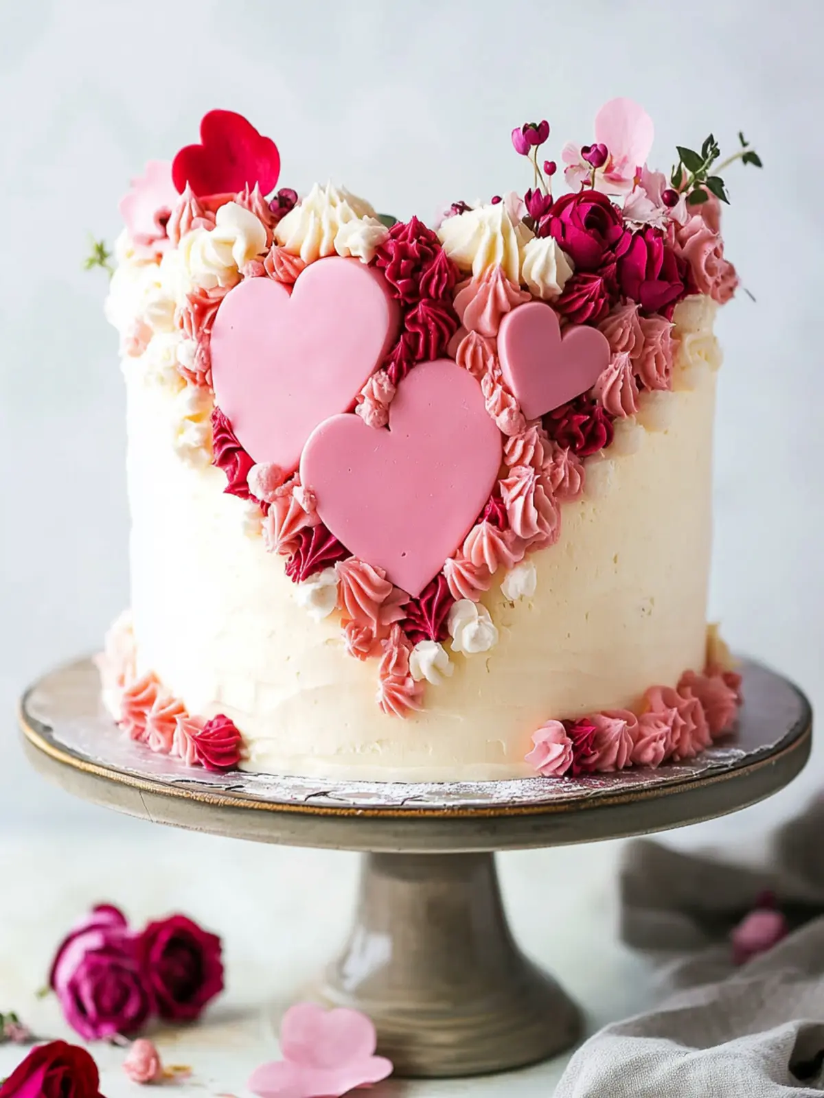 Cascading Heart Cake