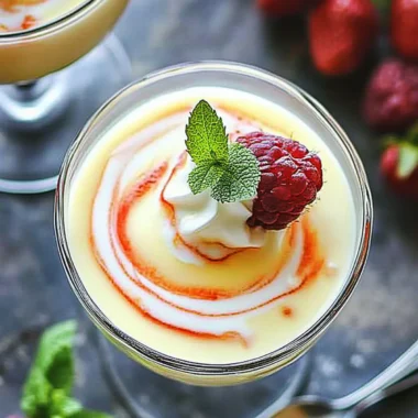 Delicious Russian Creme Custard with Fresh Strawberry Swirl 10 Russian Creme Custard