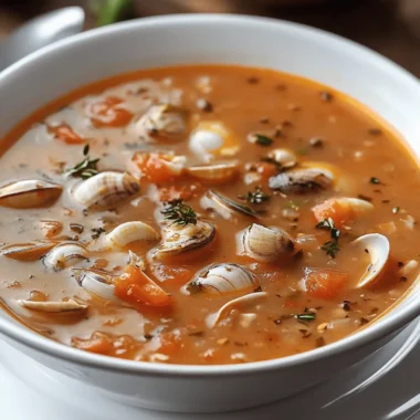 Manhattan Clam Chowder (Tomato Based Clam Soup)