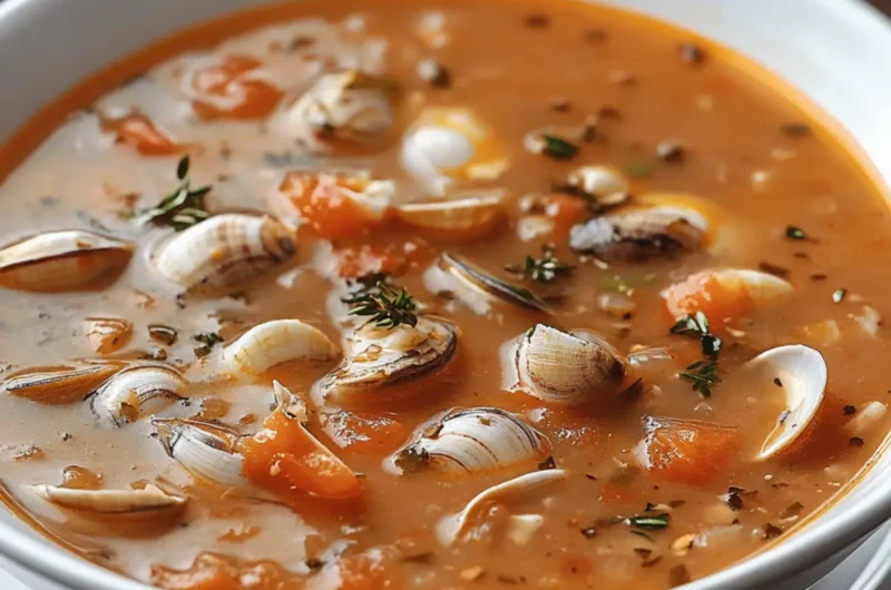 Manhattan Clam Chowder (Tomato Based Clam Soup)
