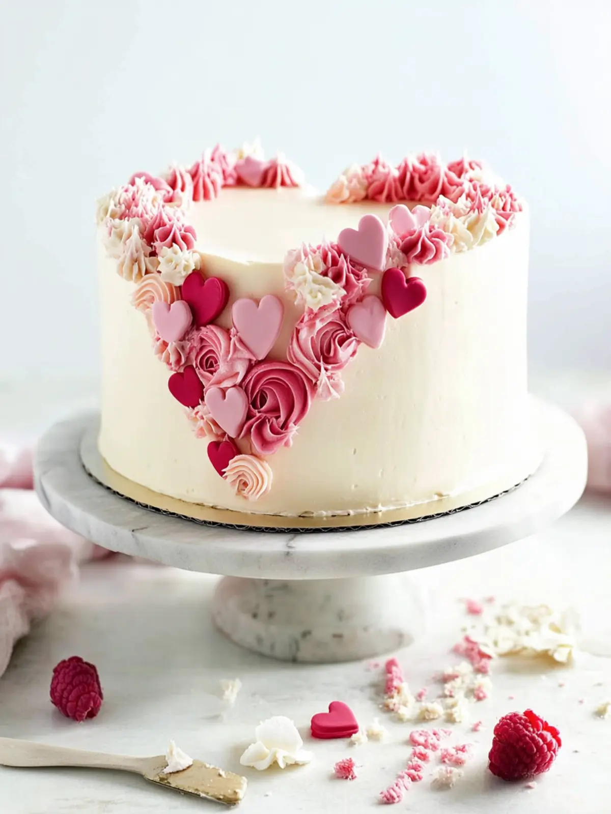Cascading Heart Cake