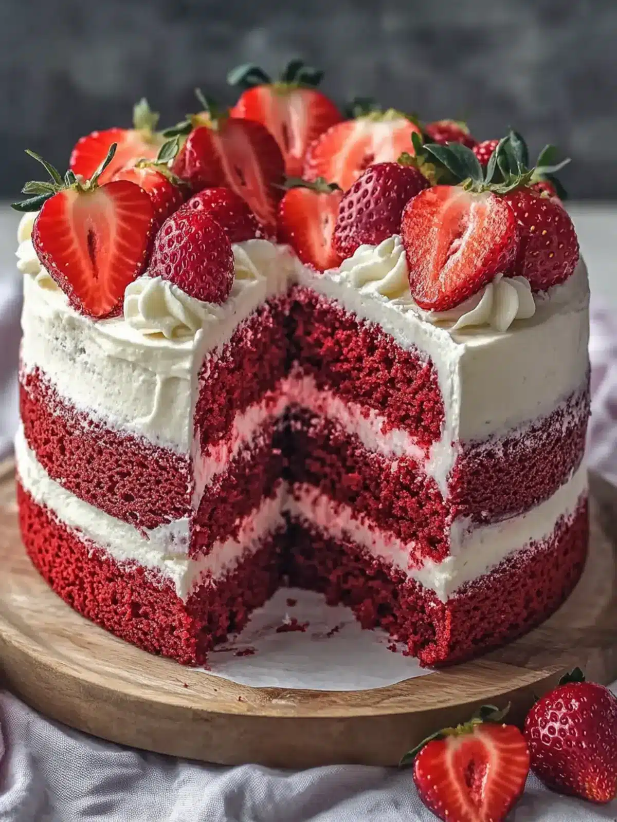 Indulge in Strawberry Red Velvet Cake for a Sweet Celebration 2 Strawberry Red Velvet Cake