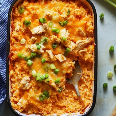 Buffalo Chicken & Rice Casserole