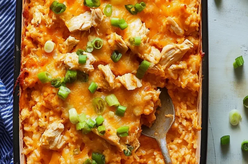 Buffalo Chicken & Rice Casserole