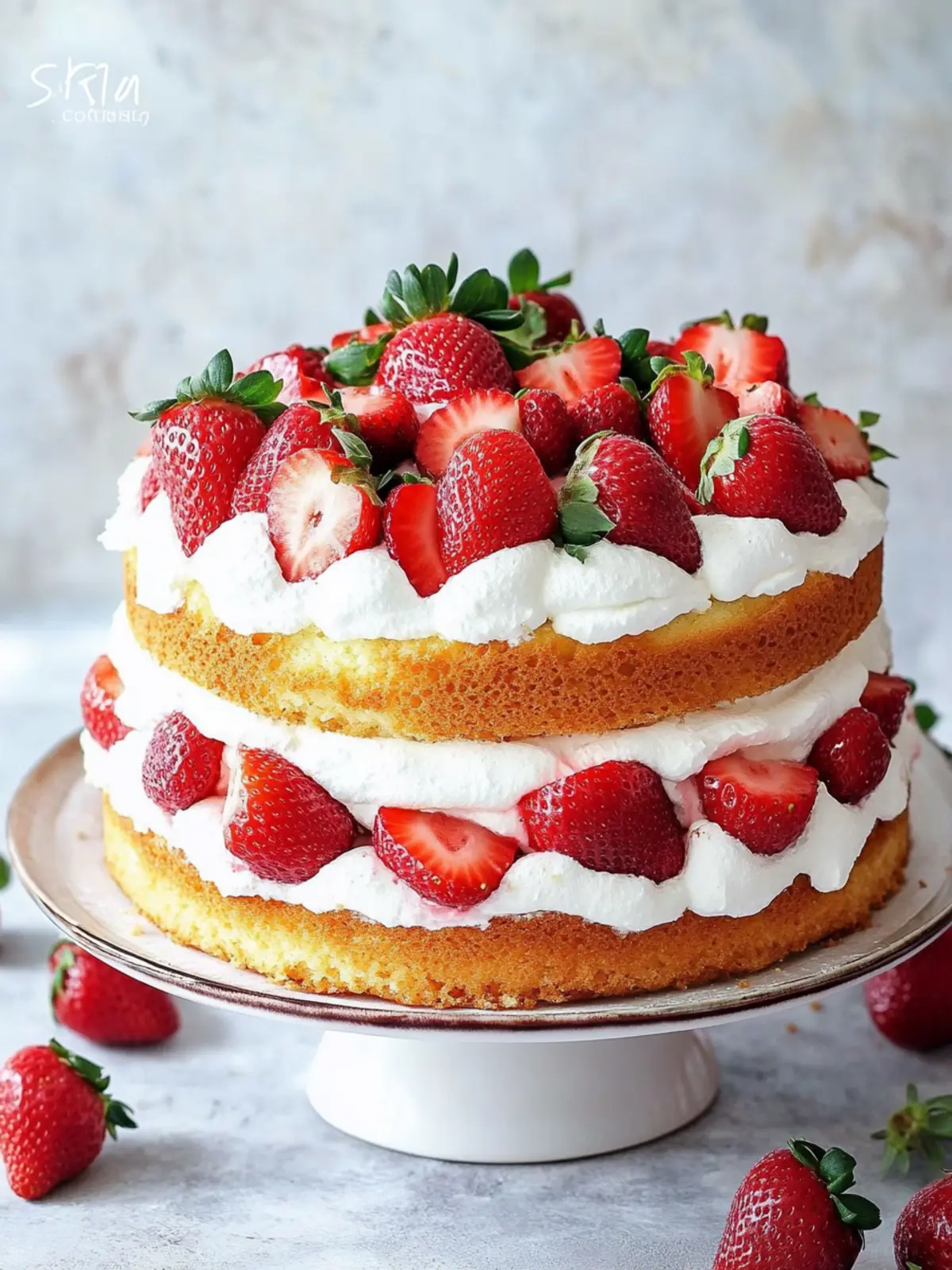 Delightful Strawberry Shortcake Cake for Sweet Celebrations 3 Strawberry Shortcake Cake
