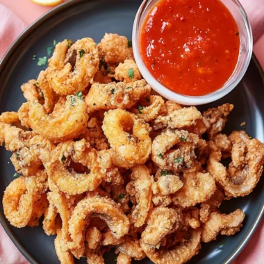 Mushroom Calamari with Spicy Marinara: A Vegan Delight 9 Mushroom “Calamari” with Spicy Marinara