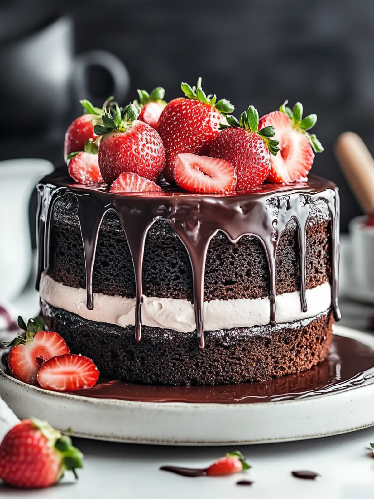 Chocolate Strawberry Cake