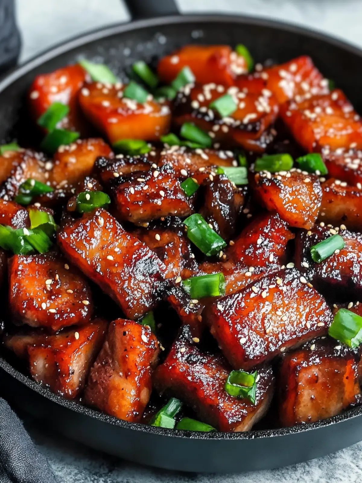 Crispy Healthy Korean Pork Belly Skillet for Family Feasts