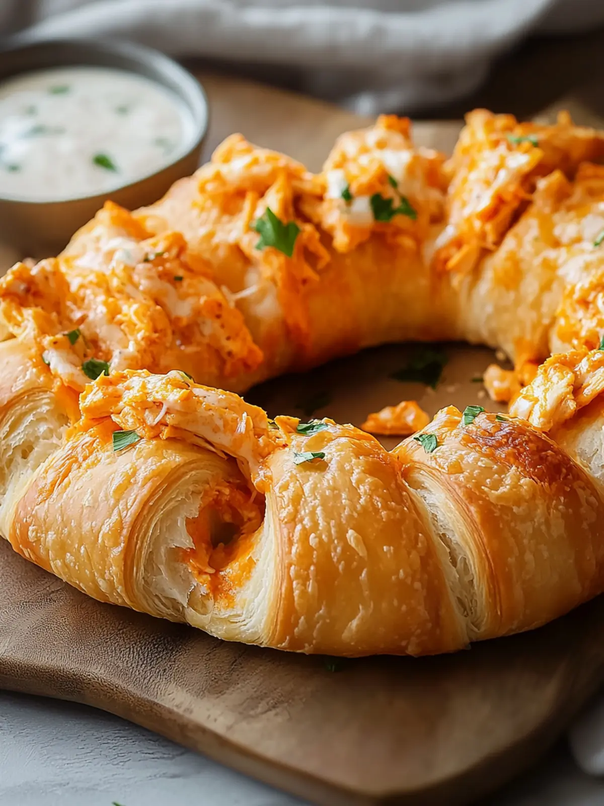 Buffalo Chicken Crescent Ring