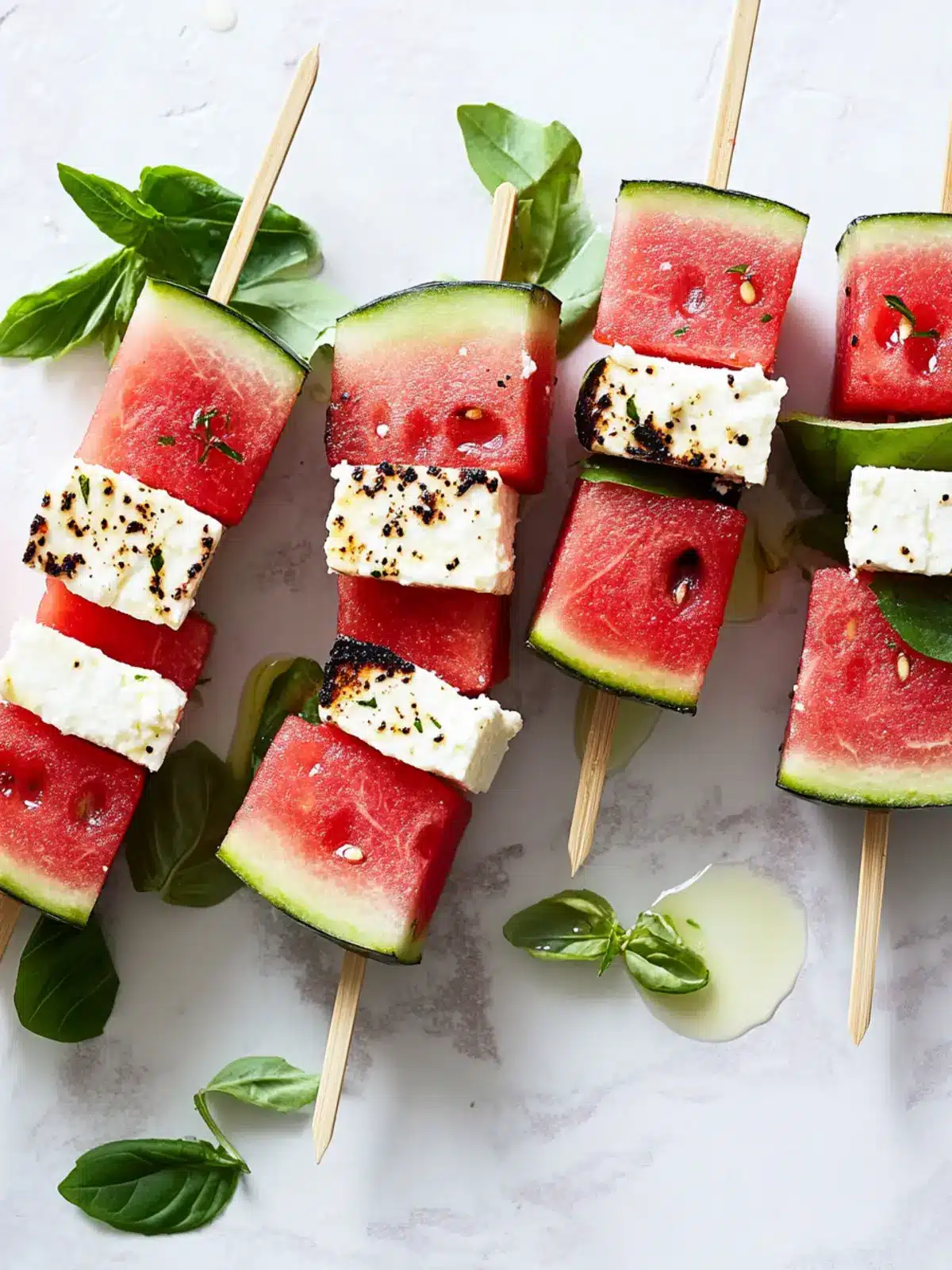 Watermelon Feta Skewers