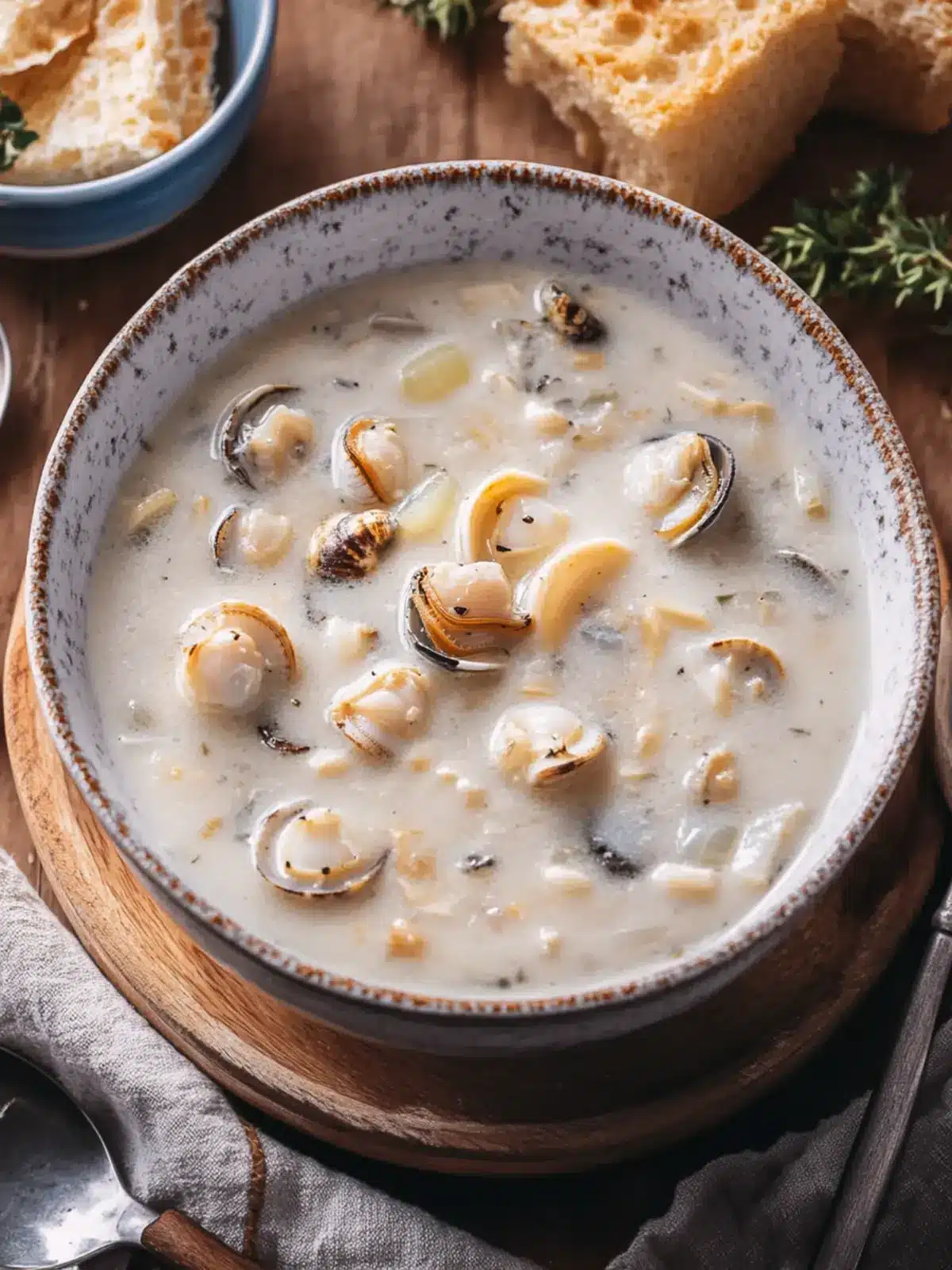 Creamy New England Clam Chowder: Your Cozy Comfort Bowl 4 New England Clam Chowder (Creamy Clam Soup)