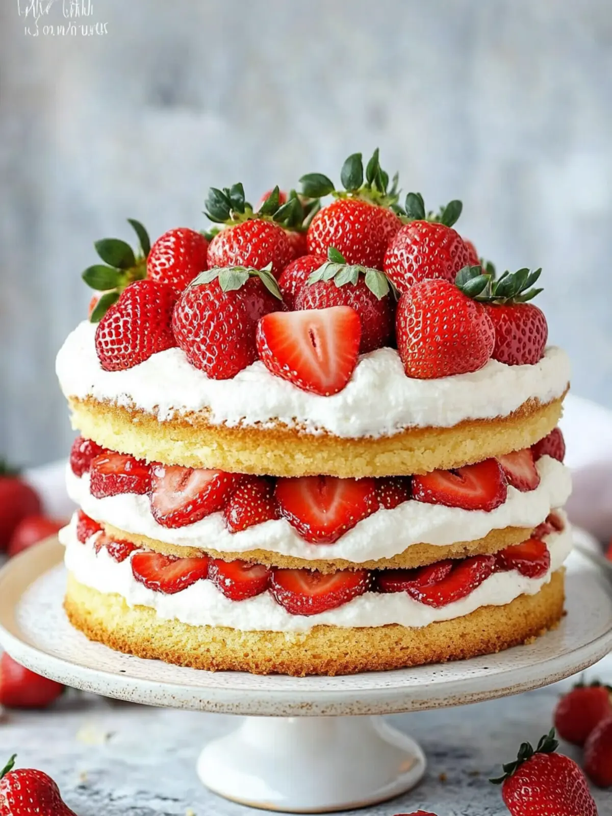 Delightful Strawberry Shortcake Cake for Sweet Celebrations 4 Strawberry Shortcake Cake