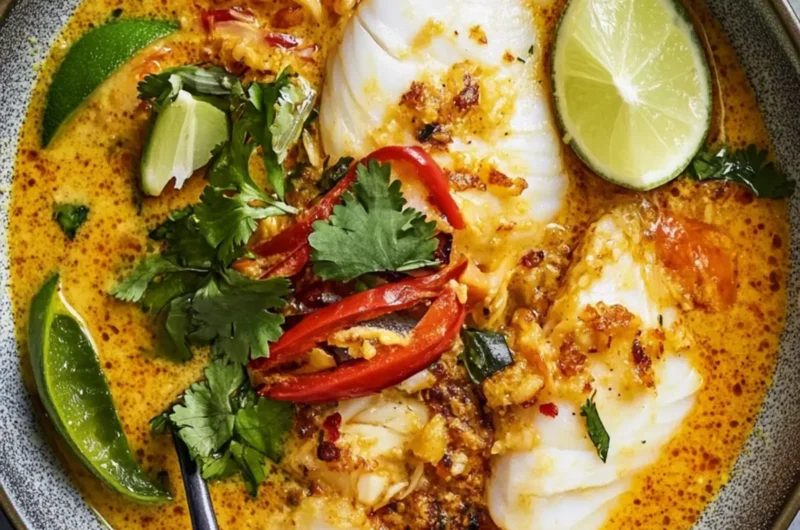 Thai Yellow Curry Poached Fish