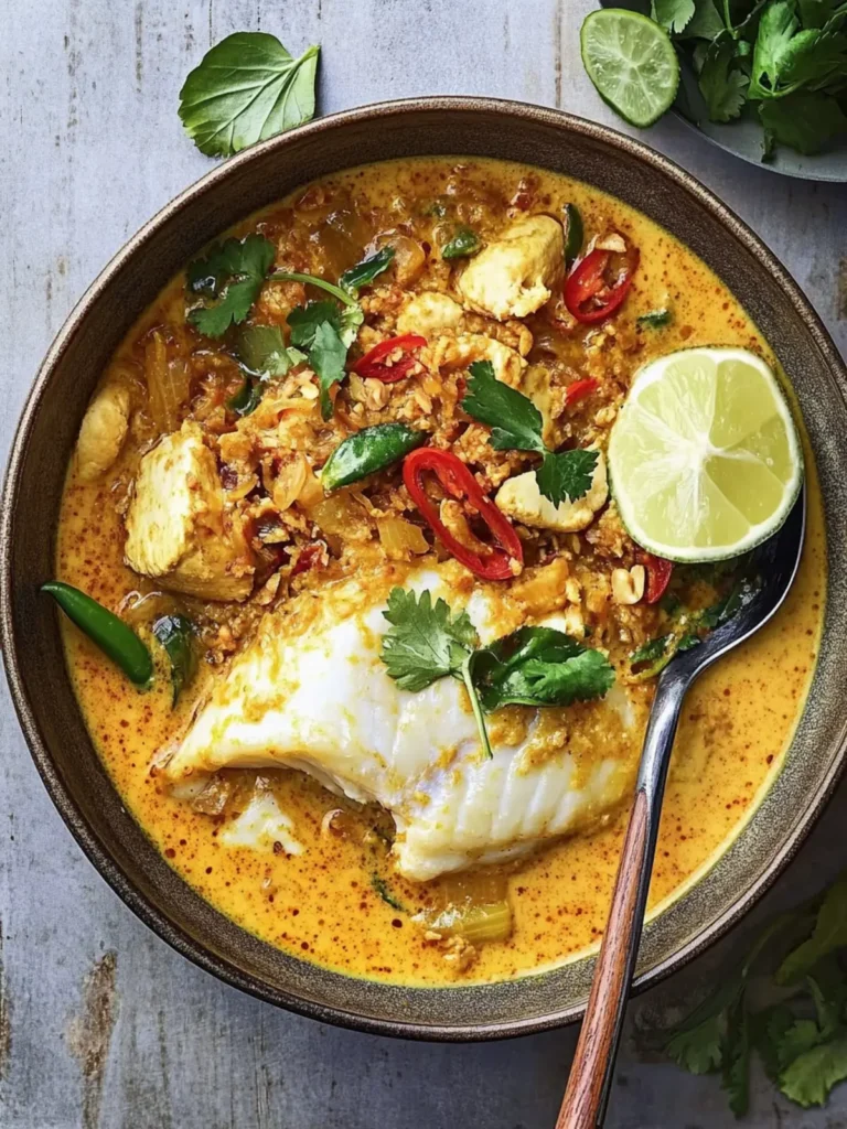 Thai Yellow Curry Poached Fish
