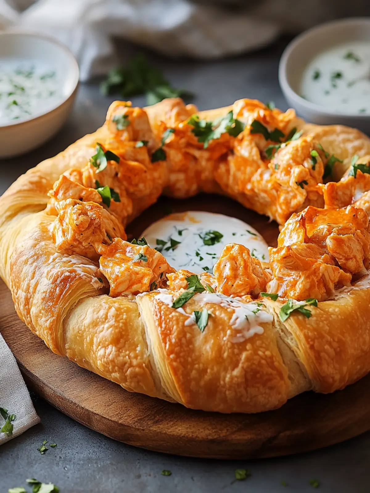 Buffalo Chicken Crescent Ring