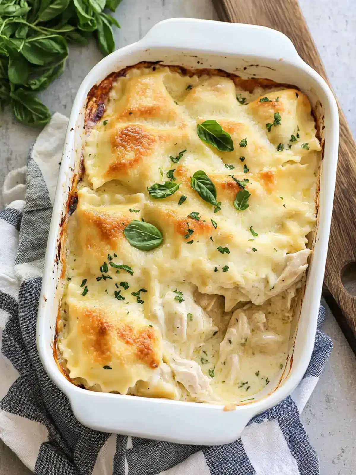 Creamy Chicken Alfredo Baked Ravioli in Just 30 Minutes 5 Chicken Alfredo Baked Ravioli