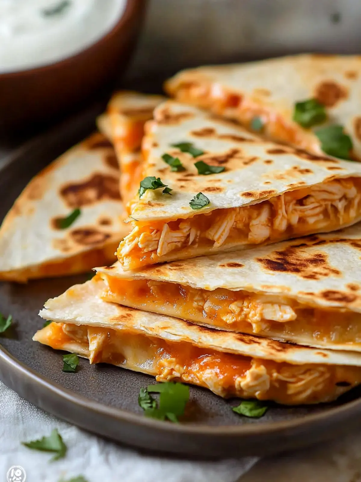 Buffalo Chicken Quesadillas