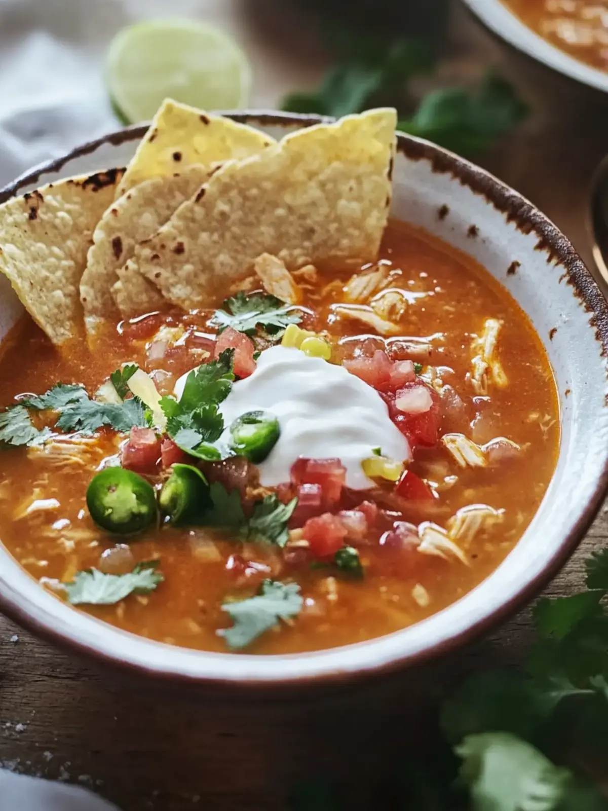 Savor the Flavor: Chicken Tortilla Soup with Salsa Delight 2 Chicken Tortilla Soup with Salsa