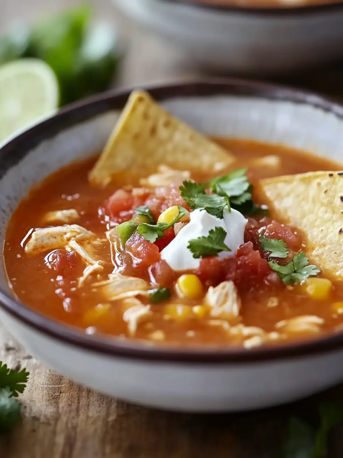 Savor the Flavor: Chicken Tortilla Soup with Salsa Delight 4 Chicken Tortilla Soup with Salsa