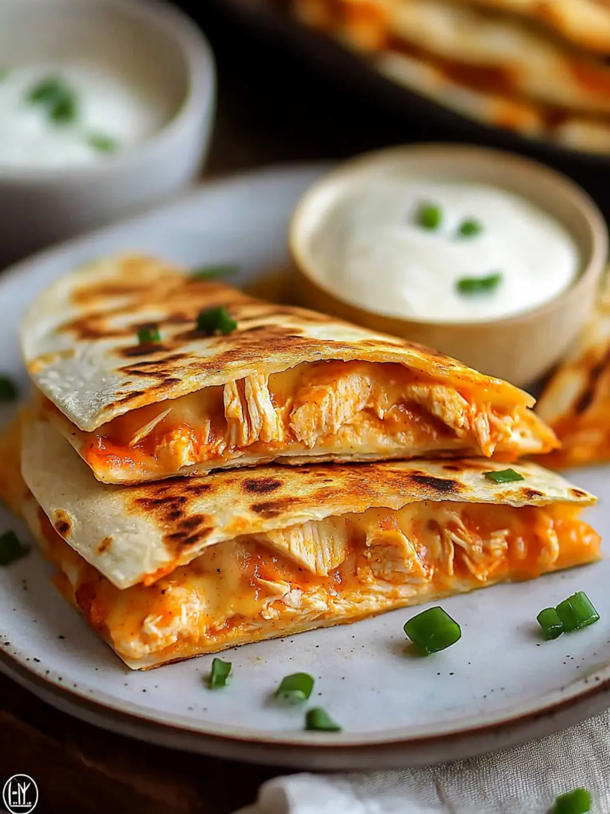 Buffalo Chicken Quesadillas