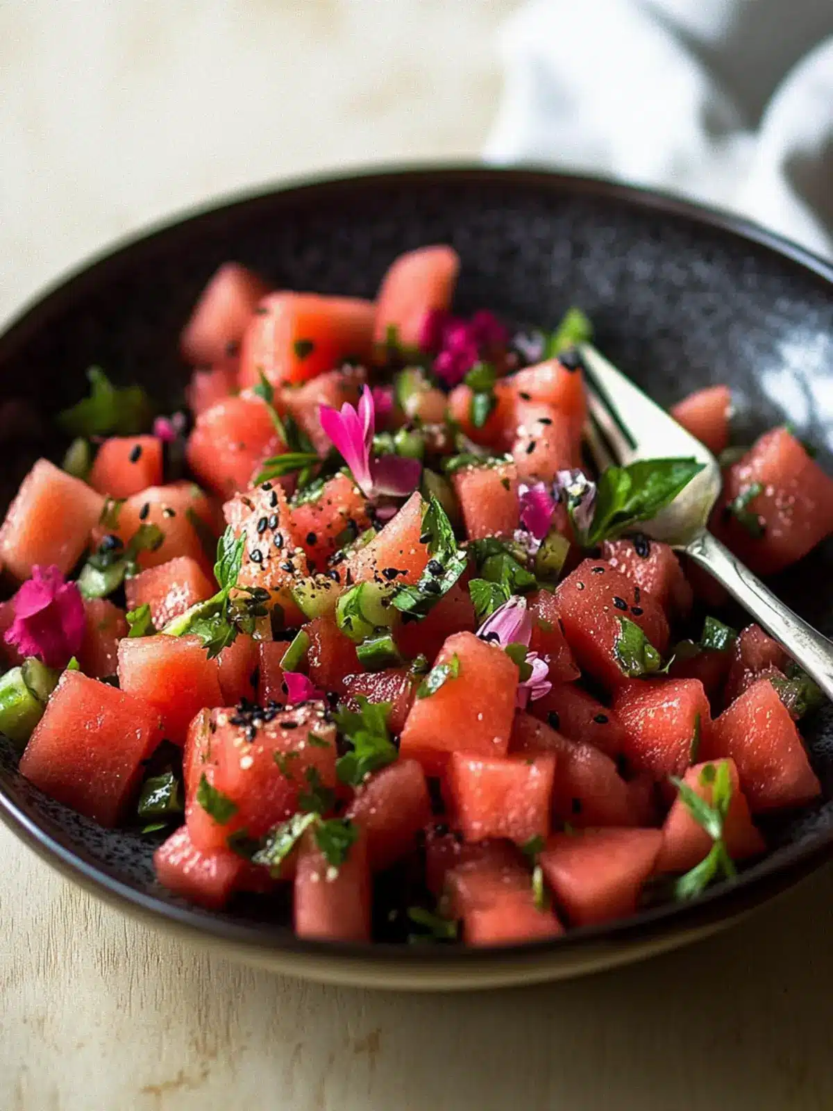 Refreshing Nigella Watermelon Salad with a Zesty Kick 4 Nigella Watermelon Salad