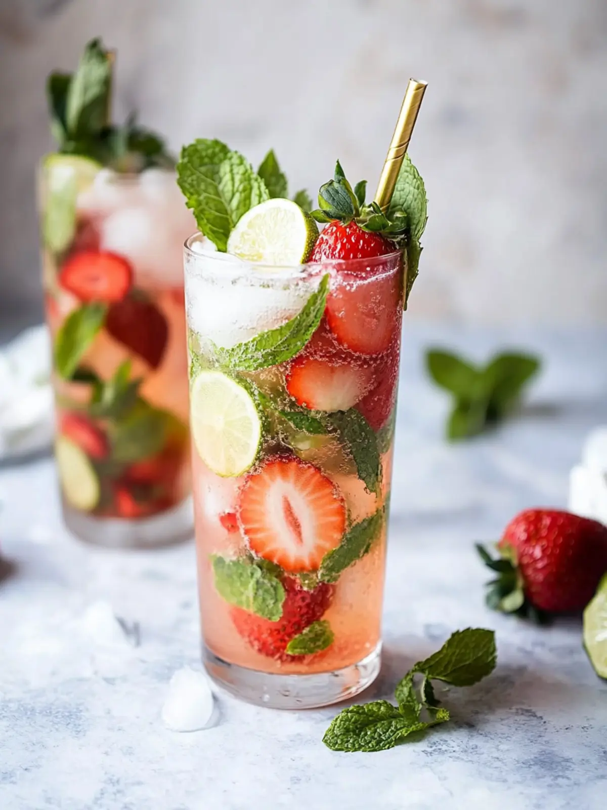 Refreshing Strawberry Mojito Recipe in Just 5 Minutes 4 Strawberry Mojito Recipe