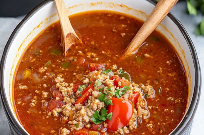Crockpot Stuffed Pepper Soup