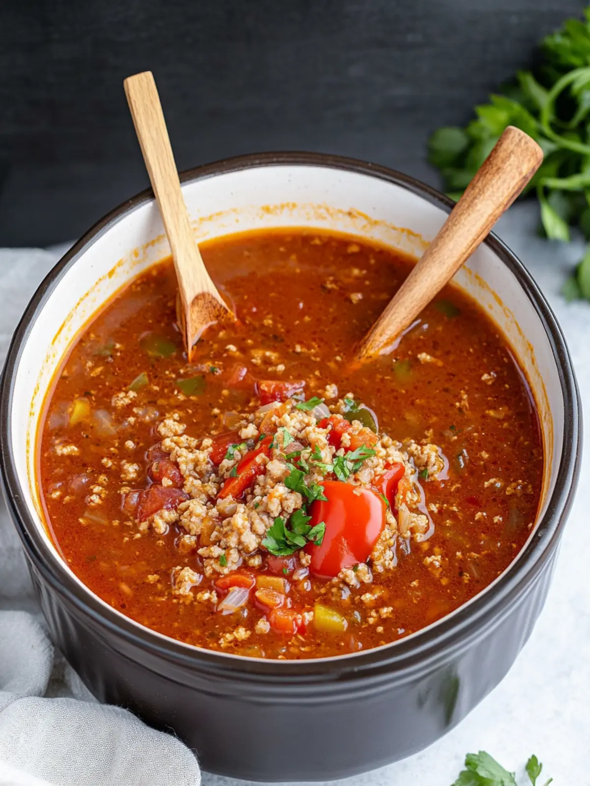 Crockpot Stuffed Pepper Soup: Easy Comfort in Every Bowl 5 Crockpot Stuffed Pepper Soup