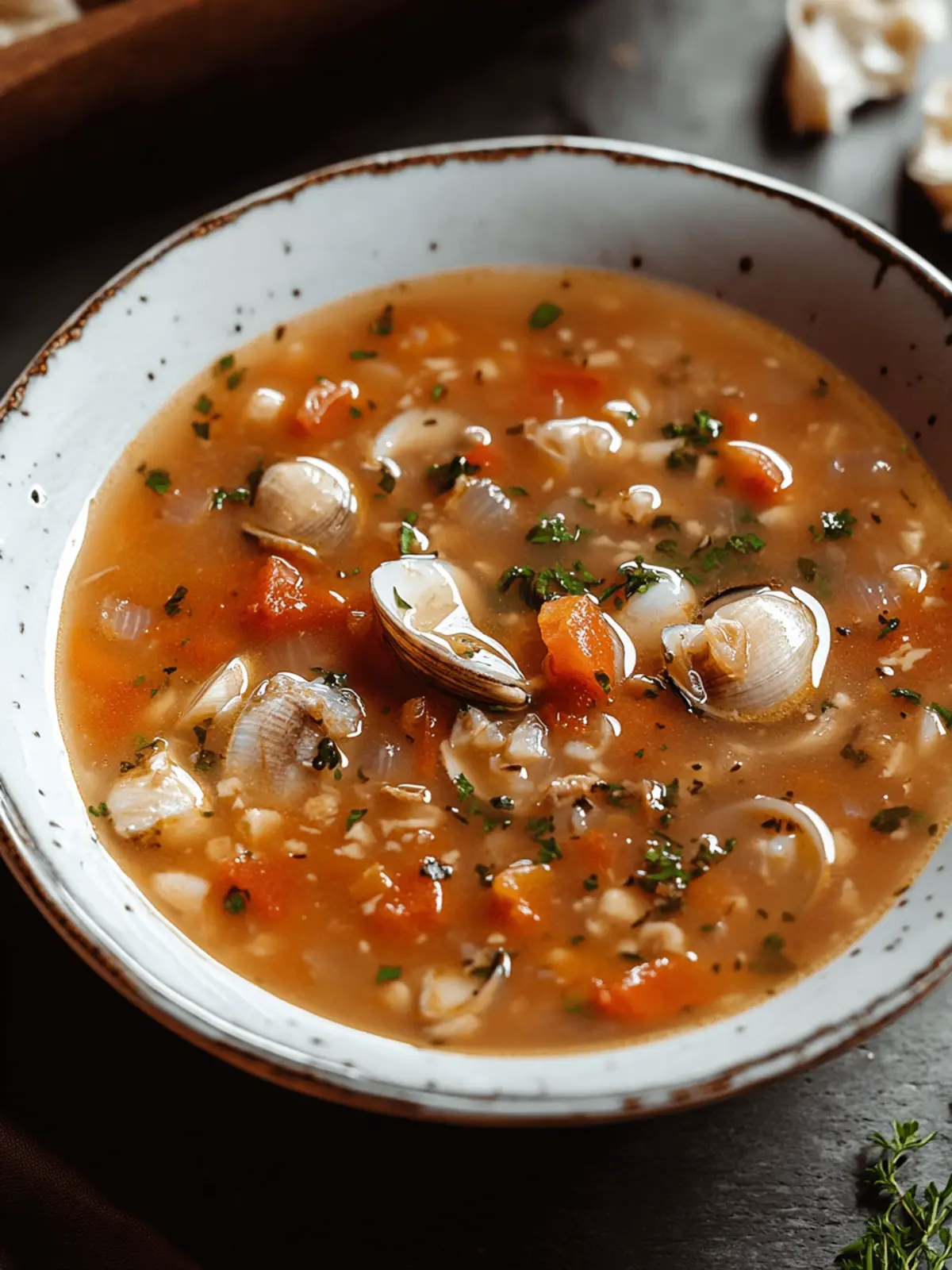 Savory Manhattan Clam Chowder: Comfort in Every Bowl 3 Manhattan Clam Chowder (Tomato Based Clam Soup)